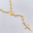 Rosario Virgen Milagrosa Cruz Cristo  12.2gr / 77cm / Oro Amarillo 18K $