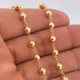 Rosario Virgen Milagrosa Cruz Cristo  12.2gr / 77cm / Oro Amarillo 18K $