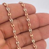 Cadena GC 7.4gr / 48.4cm / Dos Oros Blanco Rosa 18K $