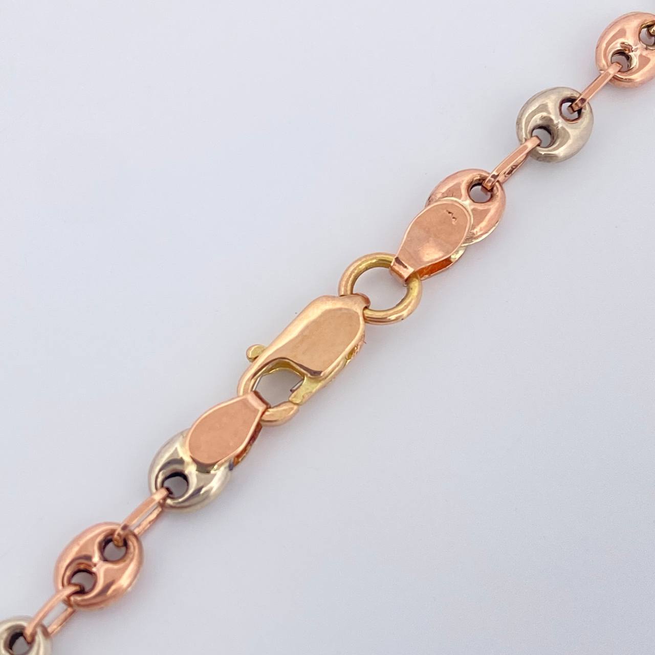Cadena GC 7.4gr / 48.4cm / Dos Oros Blanco Rosa 18K $