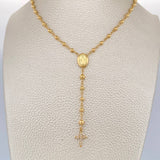 Rosario Virgen Milagrosa Cruz 5.7gr / 61cm / Oro Amarillo 18K $