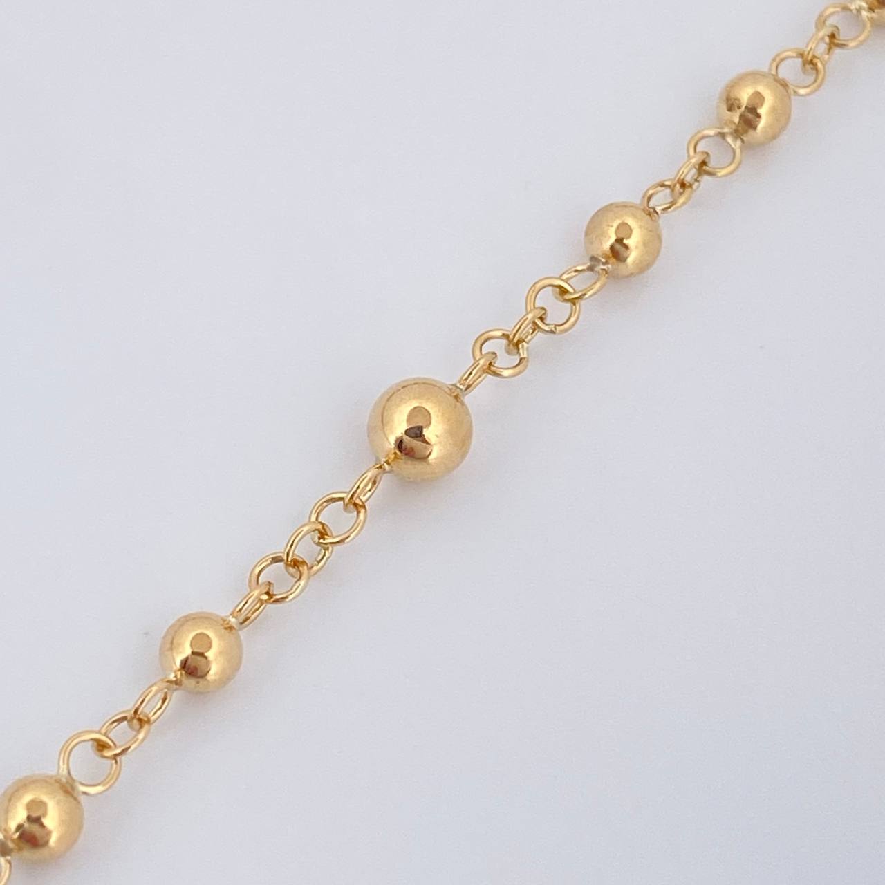 Rosario Virgen Milagrosa 5.7gr / 48.7cm / 4mm - 3mm Oro Amarillo 18K +