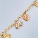 Pulso Charms 6.05gr / 17.1cm / 3mm Tres Oros 18K $