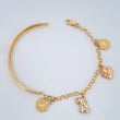Pulso Charms 6.05gr / 17.1cm / 3mm Tres Oros 18K $