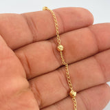 Tobillera Espiga 1.85gr / 24.8cm / 4mm Oro Amarillo 18K $