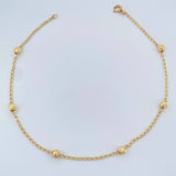 Tobillera Espiga 1.85gr / 24.8cm / 4mm Oro Amarillo 18K $