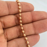 Pulso Militar 5.6gr / 17.2cm / 4mm Oro Rosa 18K $