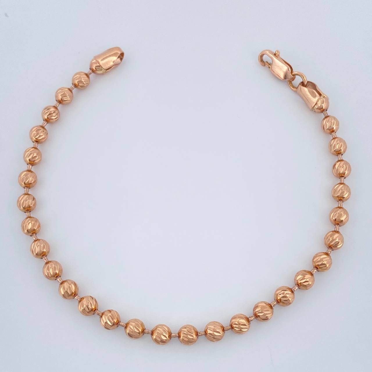 Pulso Militar 5.6gr / 17.2cm / 4mm Oro Rosa 18K $