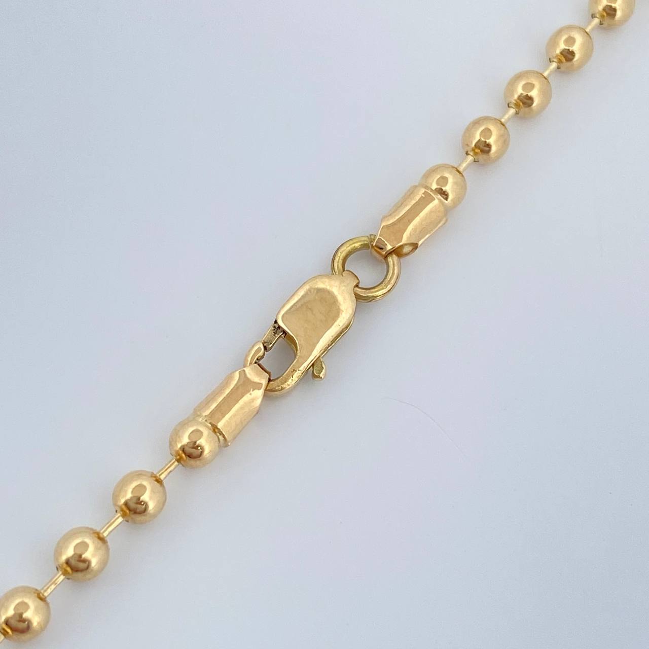 Cadena Militar 12.85gr / 60.7cm / 3mm Oro Amarillo 18K $