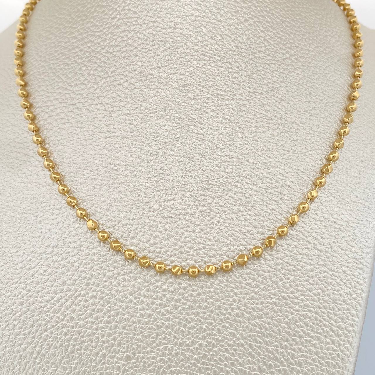 Cadena Militar 11gr / 60.9cm / 3mm Oro Amarillo 18K $