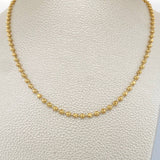 Cadena Militar 11gr / 60.9cm / 3mm Oro Amarillo 18K $