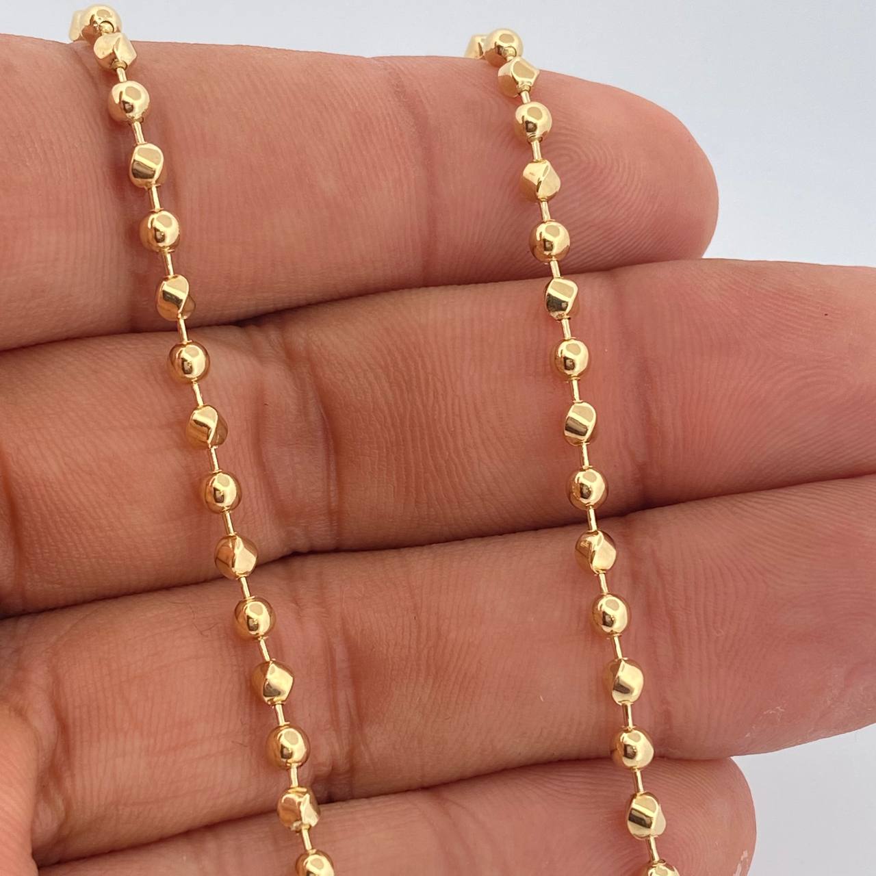 Cadena Militar 11gr / 60.9cm / 3mm Oro Amarillo 18K $