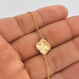 Pulso Trebol Aro Seguido 2.4gr / 19.2cm / 1.5mm Oro Amarillo 18K &