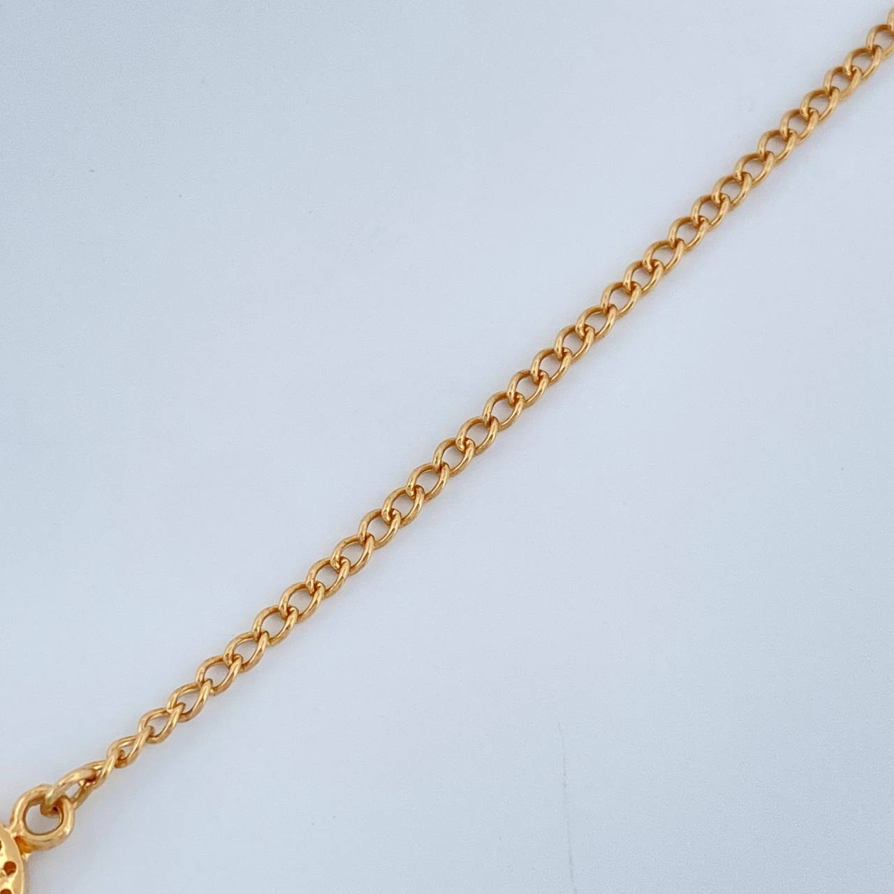 Pulso Trebol Aro Seguido 2.4gr / 19.2cm / 1.5mm Oro Amarillo 18K &