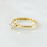 Anillo Solitario Cuatro Garras 1.4gr / T7 3/4 / Oro Amarillo 18K *