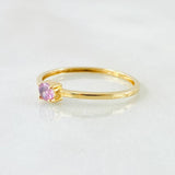 Anillo Solitario 0.7gr / T6 1/2 / Oro Amarillo 18K *