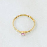 Anillo Solitario 0.75gr / T6 / Oro Amarillo 18K ©