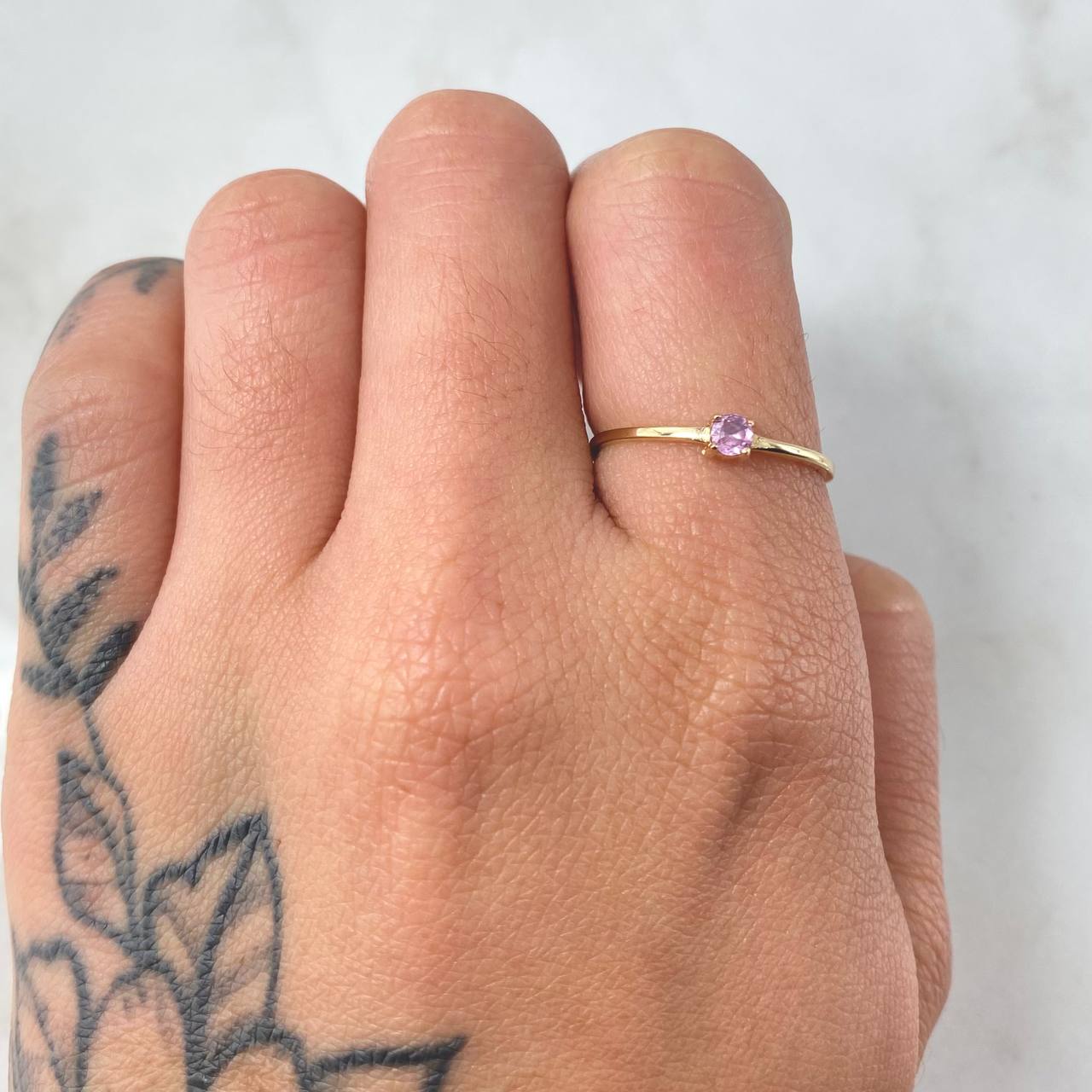 Anillo Solitario 0.75gr / T6 / Oro Amarillo 18K ©