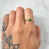 Anillo Solitario Trio Chispa 1.05gr / T5 3/4 / Oro Amarillo 18K *