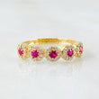 Anillo Flor Churumbela 2.1gr / T6 / Oro Amarillo 18K
