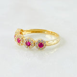 Anillo Flor Churumbela 2.1gr / T6 / Oro Amarillo 18K