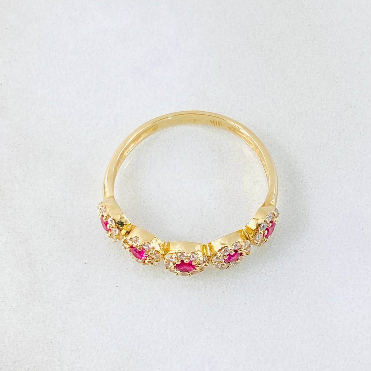 Anillo Flor Churumbela 2.1gr / T6 / Oro Amarillo 18K