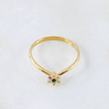 Anillo Floreado 1.9gr / T7 1/2 / Oro Amarillo 18K *