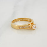 Anillo Solitario Puente 3.3g / T6 1/4 Oro Amarillo 18K