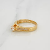 Anillo Solitario Puente 3.3g / T6 1/4 Oro Amarillo 18K