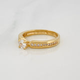 Anillo Solitario Churumbela 3.4g / T6 Oro Amarillo 18K