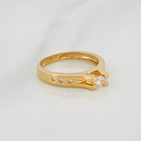 Anillo Solitario Puente 3.45g / T6 1/4 Oro Amarillo 18K