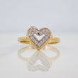Anillo Corazón 2.6g / T5 3/4 Dos Oros Amarillo Blanco 18K