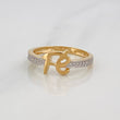 Anillo Fe 2.3g / T6 1/4 Dos Oros Amarillo Blanco 18K