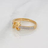 Anillo Fe 2.3g / T6 1/4 Dos Oros Amarillo Blanco 18K