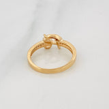 Anillo Fe 2.3g / T6 1/4 Dos Oros Amarillo Blanco 18K