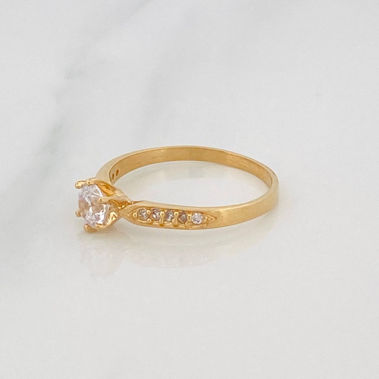 Anillo Solitario Churumbela 1.95g / T6 3/4 Oro Amarillo 18K