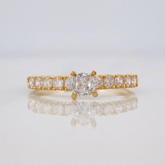 Anillo Solitario Churumbela 1.95g / T7 1/4 Oro Amarillo 18K