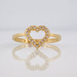Anillo Silueta Corazón 1.3g / T6 3/4 Oro Amarillo 18K