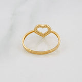 Anillo Silueta Corazón 1.3g / T6 3/4 Oro Amarillo 18K