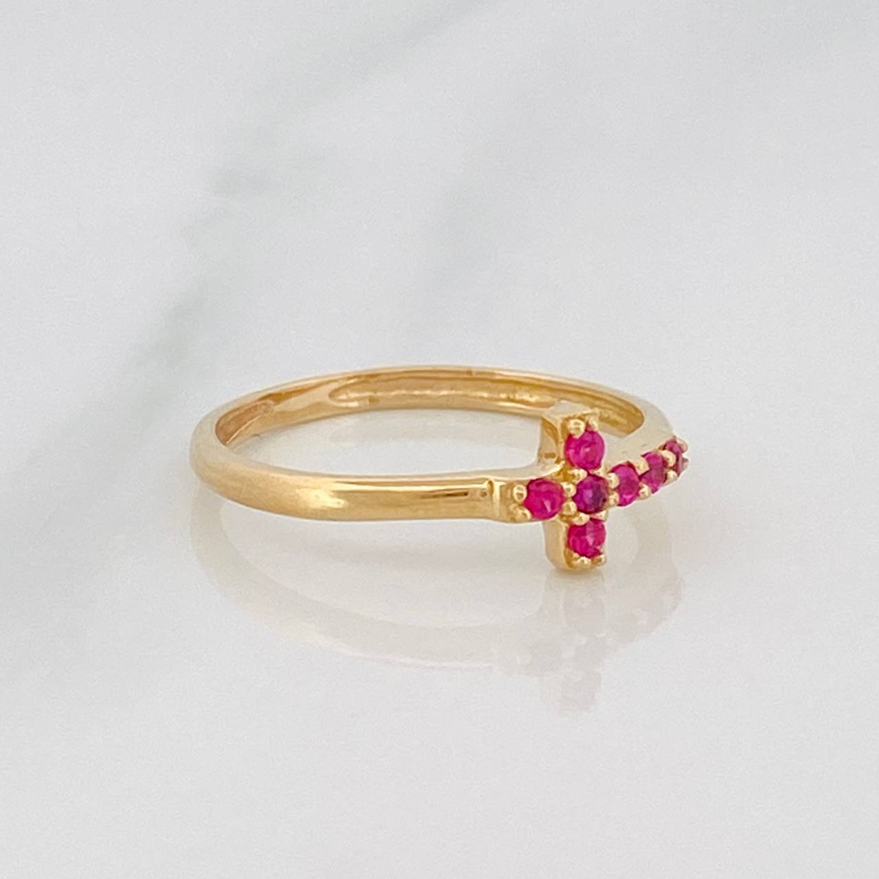 Anillo Cruz 1.45g / T5 3/4 Oro Amarillo 18K