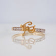 Anillo Fe 1.6g / T6 1/4 Dos Oros Amarillo Blanco 18K