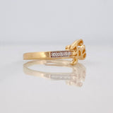 Anillo Fe 1.6g / T6 1/4 Dos Oros Amarillo Blanco 18K
