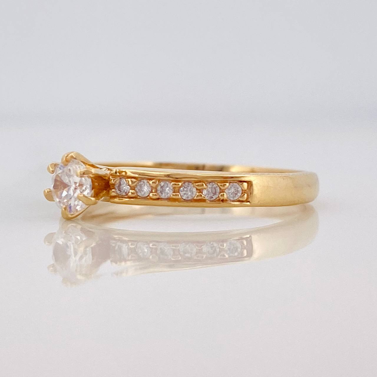 Anillo Solitario Churumbela 2g / T7 1/4 Oro Amarillo 18K