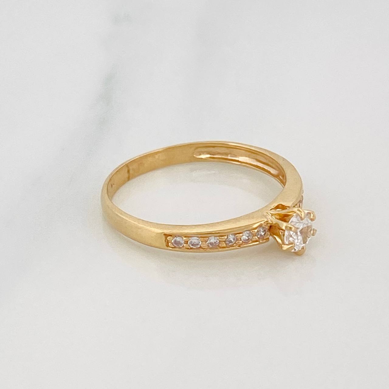 Anillo Solitario Churumbela 2g / T7 1/4 Oro Amarillo 18K