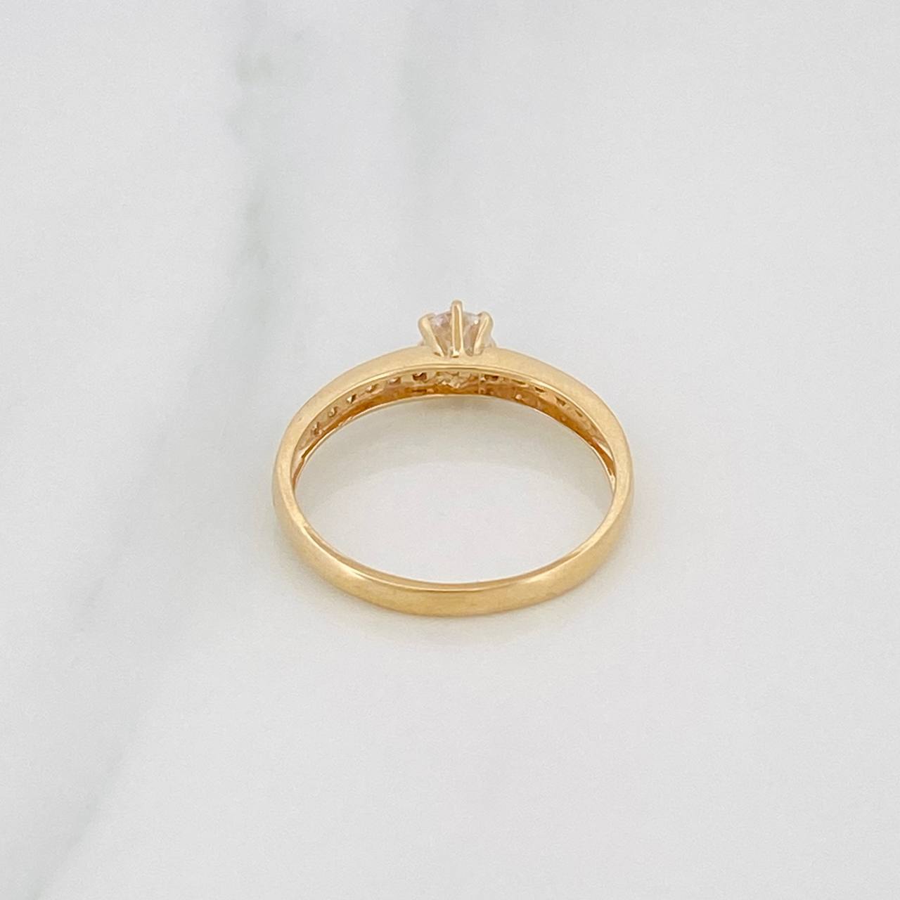 Anillo Solitario Churumbela 2g / T7 1/4 Oro Amarillo 18K