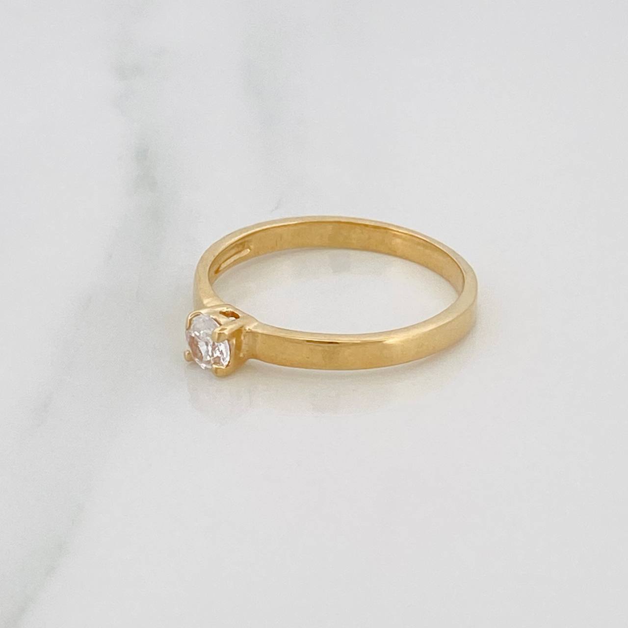 Anillo Solitario 2.5g / T7 3/4 Oro Amarillo 18K
