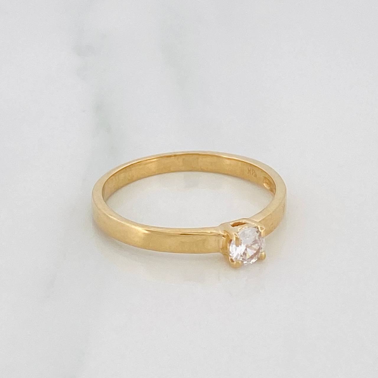 Anillo Solitario 2.5g / T7 3/4 Oro Amarillo 18K