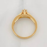 Anillo Solitario Puente 3.35g / T6 1/4 Dos Oros Amarillo Blanco 18K