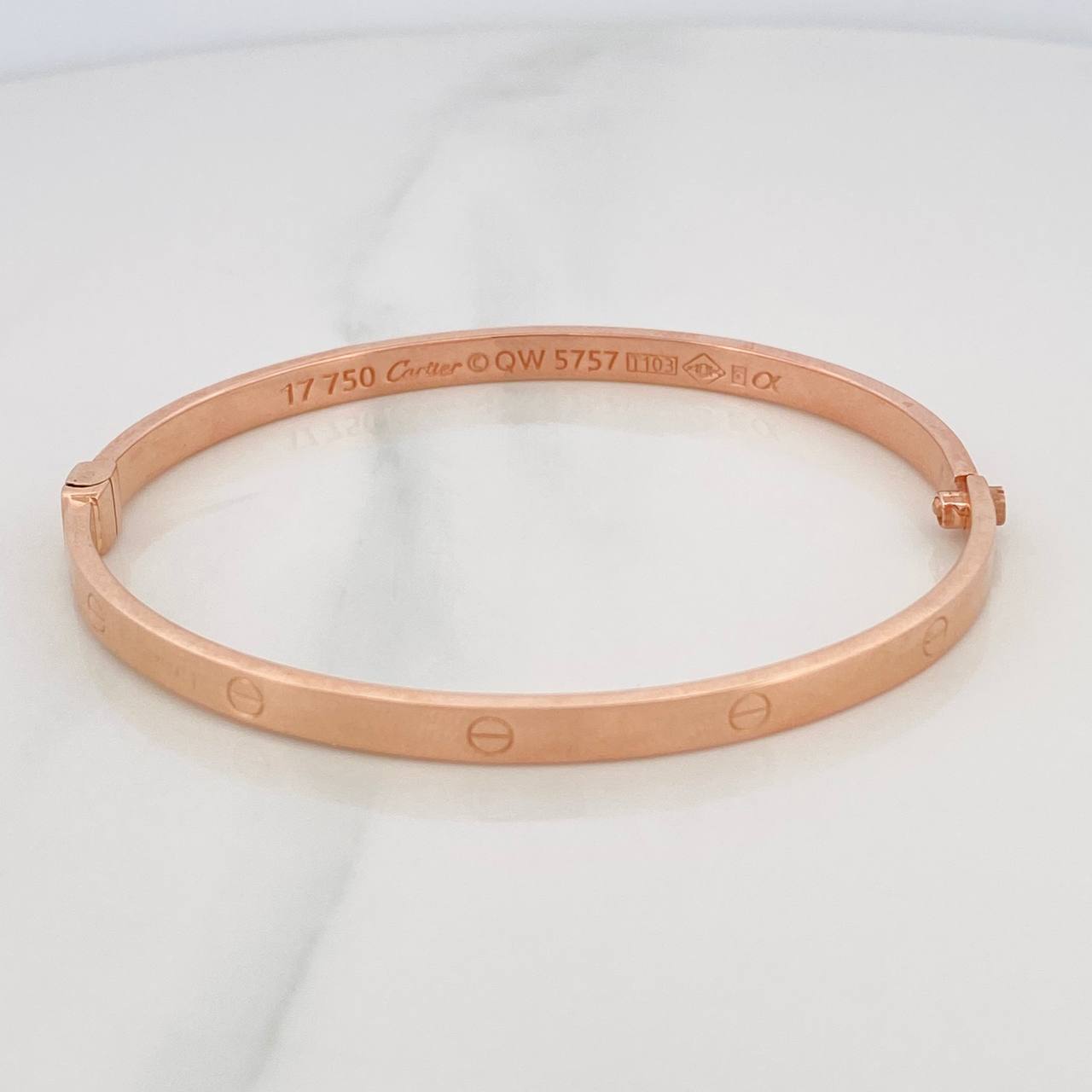 Pulso Aro Tornillo 5.95g / 17cm / 3.95mm Oro Rosa 18K