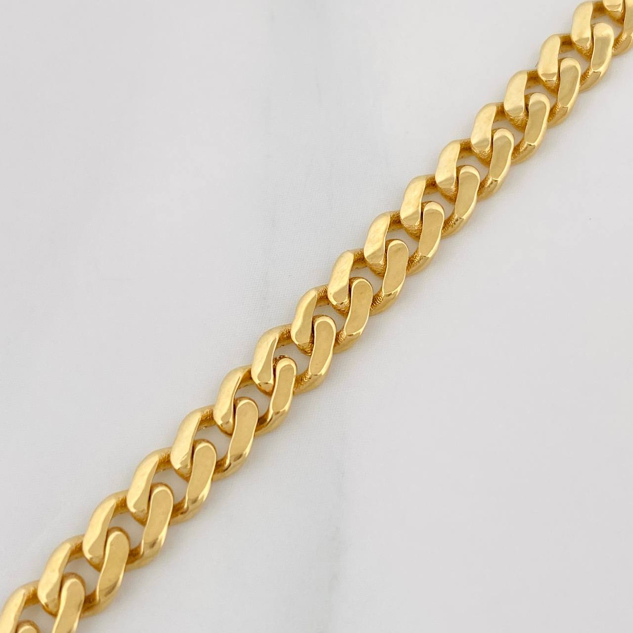 Pulso Cubana Infinito 6.5g / 20cm / 4.68mm Dos Oros 18K